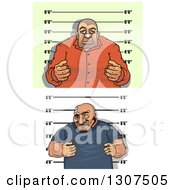 Clipart Of Mugshots Of White Men Royalty Free Vector Illustration by Vector Tradition SM