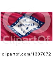 Clipart Of A 3d Rippling State Flag Of Arkansas USA Royalty Free Illustration