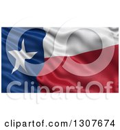 Poster, Art Print Of 3d Rippling State Flag Of Texas Usa