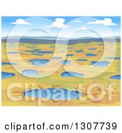 Poster, Art Print Of Tundra Landscape With Puddles Of Water