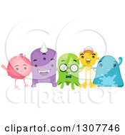 Poster, Art Print Of Group Of Happy Alien Friends