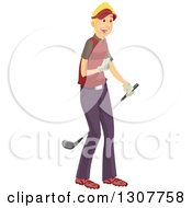 Poster, Art Print Of Happy Blond White Male Golfer
