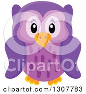 Poster, Art Print Of Cute Purple Owl