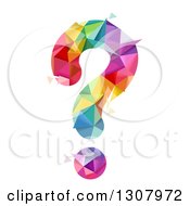 Clipart Of A Geometric Colorful Question Mark Royalty Free Vector Illustration by BNP Design Studio