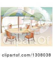 Poster, Art Print Of Restaurant Patio Area With Seating And Al Fresco Dining