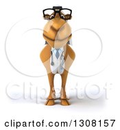 Clipart Of A 3d Bespectacled Arabian Doctor Camel Royalty Free Illustration