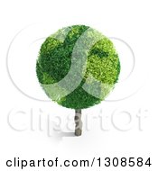 Poster, Art Print Of 3d Planet Earth Tree And Shadow On White