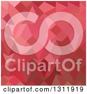 Poster, Art Print Of Low Poly Abstract Geometric Background Of Fandango Pink