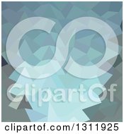 Clipart Of A Low Poly Abstract Geometric Background Of Cambridge Blue Royalty Free Vector Illustration