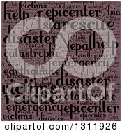 Clipart Of A Vintage Nepal Earthquake Word Tag Collage Royalty Free Vector Illustration by oboy