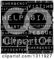 Poster, Art Print Of Nepal Earthquake Word Tag Collage On Black