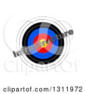 Poster, Art Print Of 3d Target With Diagonal Infrastructure Text Over It On White