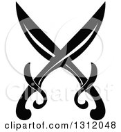 Poster, Art Print Of Black And White Crossed Swords Version 31