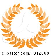 Poster, Art Print Of Orange Laurel Wreath 17