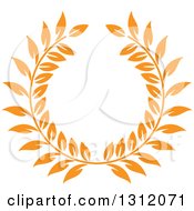 Poster, Art Print Of Orange Laurel Wreath 20