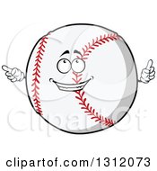 Poster, Art Print Of Cartoon Baseball Character Holding Up A Finger And Pointing