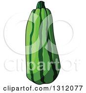 Clipart Of A Cartoon Zucchini Royalty Free Vector Illustration