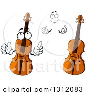 Poster, Art Print Of Cartoon Face Hands And Violins