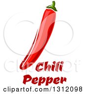 Clipart Of A Cartoon Red Chili Pepper And Text Royalty Free Vector Illustration