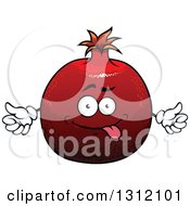 Poster, Art Print Of Cartoon Goofy Pomegranate Character