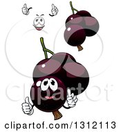Clipart Of A Cartoon Face Hands And Currants Royalty Free Vector Illustration