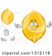 Clipart Of A Cartoon Face Hands And Lemons 2 Royalty Free Vector Illustration