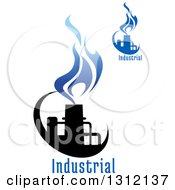 Poster, Art Print Of Black And Blue Natural Gas And Flame Designs With Text 4