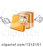 Clipart Of A Cartoon Goofy Toast Character Royalty Free Vector Illustration