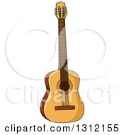 Poster, Art Print Of Cartoon Acoustic Guitar 2