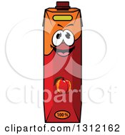Clipart Of A Cartoon Peach Apricot Or Nectarine Juice Carton Character 4 Royalty Free Vector Illustration