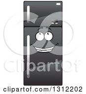 Poster, Art Print Of Black Refrigerator Character Looking Up