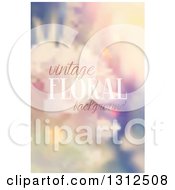 Poster, Art Print Of Blurred Vintage Floral Background With Sample Text