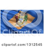 Poster, Art Print Of 3d Rippling State Flag Of Delaware Usa