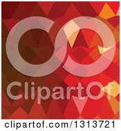 Poster, Art Print Of Low Poly Abstract Geometric Background Of Incardine Red