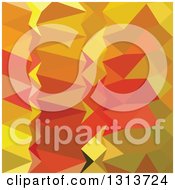 Clipart Of A Low Poly Abstract Geometric Background Of Golden Poppy Royalty Free Vector Illustration