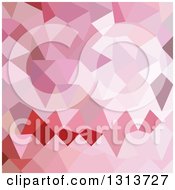 Low Poly Abstract Geometric Background Of Cameo Pink