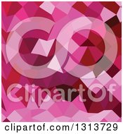 Poster, Art Print Of Low Poly Abstract Geometric Background Of Cerise Pink