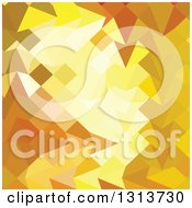 Clipart Of A Low Poly Abstract Geometric Background Of Amber Yellow Royalty Free Vector Illustration