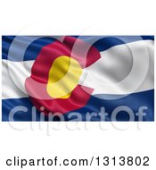 3d Rippling State Flag Of Colorado Usa