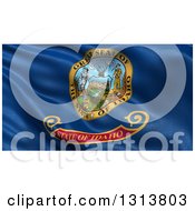 Poster, Art Print Of 3d Rippling State Flag Of Idaho Usa