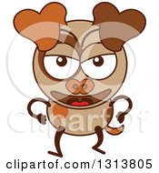 Poster, Art Print Of Cartoon Angry Brown Dog Character