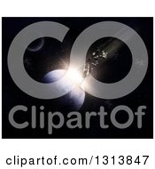 Poster, Art Print Of 3d Background Of Meteorites Colliding Into Planet Earth