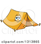 Poster, Art Print Of Cartoon Smiling Orange Tent Character