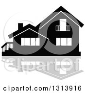 Poster, Art Print Of Black Residential Home And Gray Reflection 6