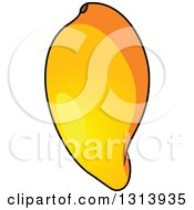 Clipart Of A Cartoon Gradient Mango Fruit Royalty Free Vector Illustration