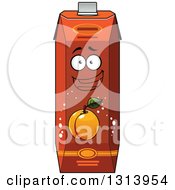Poster, Art Print Of Cartoon Apricot Juice Carton Character