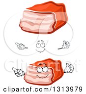 Clipart Of A Cartoon Face Hands And Meatloaf Royalty Free Vector Illustration