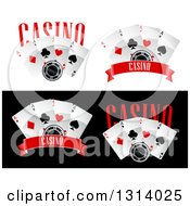 Poster, Art Print Of Casino Poker Chips And Playing Cards With Text