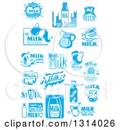 Poster, Art Print Of Blue And White Milk Designs 5