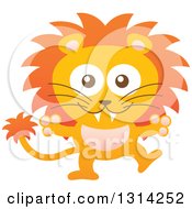 Poster, Art Print Of Cute Cartoon Happy Baby Male Lion